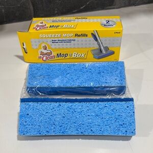 MR. CLEAN Squeeze Mop Refills for Sponge Mop with‎ Scrubber 2 Pack MOP IN A BOX